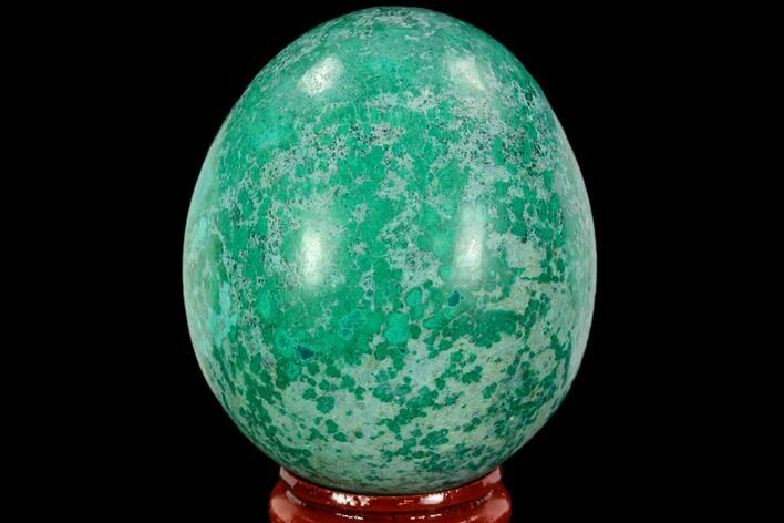 Polished Chrysocolla Egg - Peru #108800